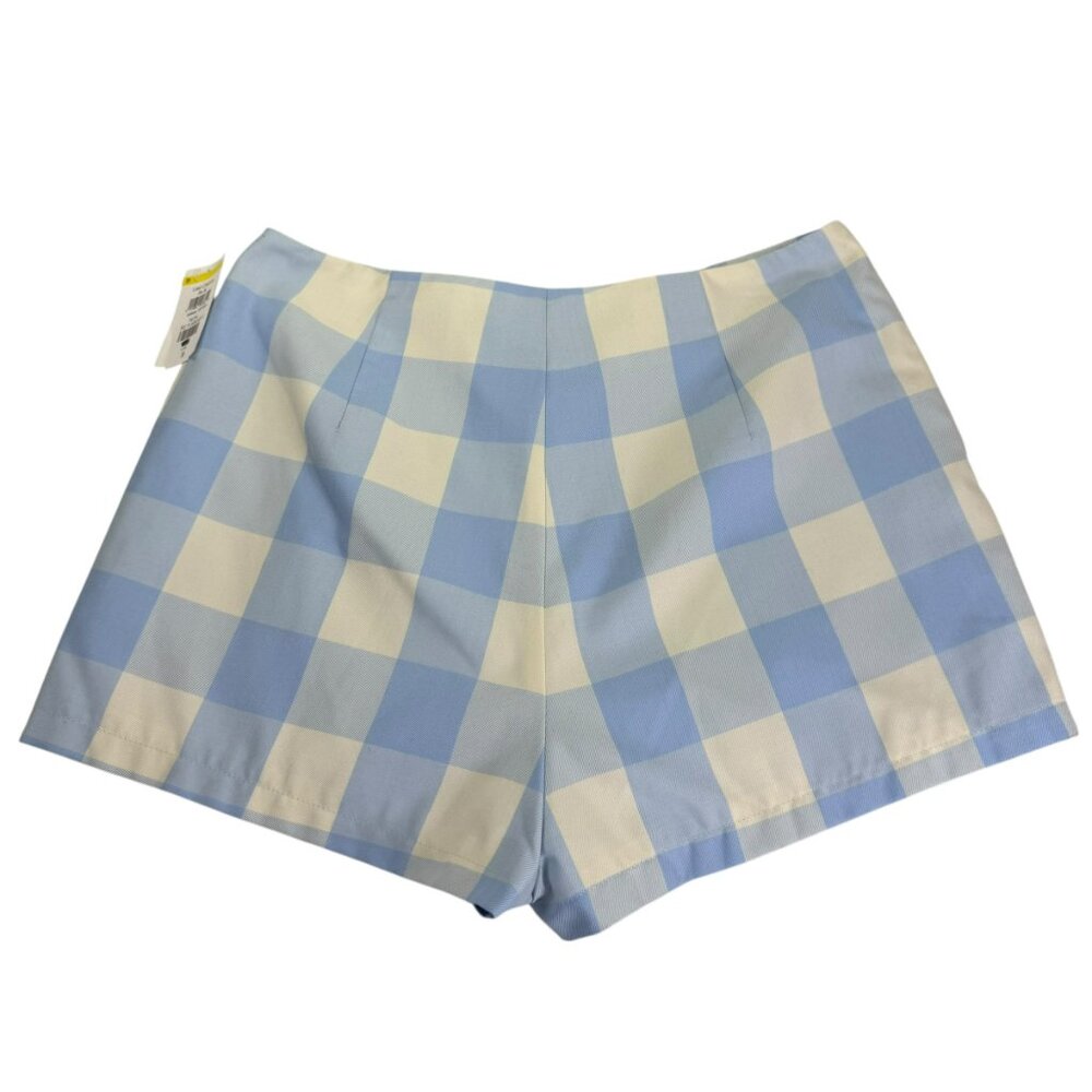 Avec Les Filles Blue Gingham Plaid Tailored Shorts Size Varied NWT | Lined - Picture 8 of 10